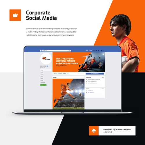 Profile design with the title 'Attractive Social Media Cover'