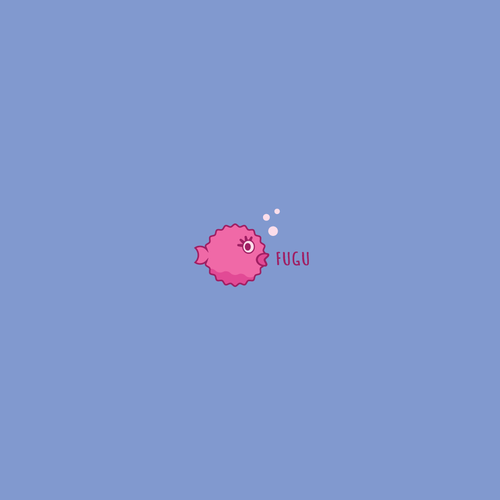 Girly design with the title 'Fun fugu logo'