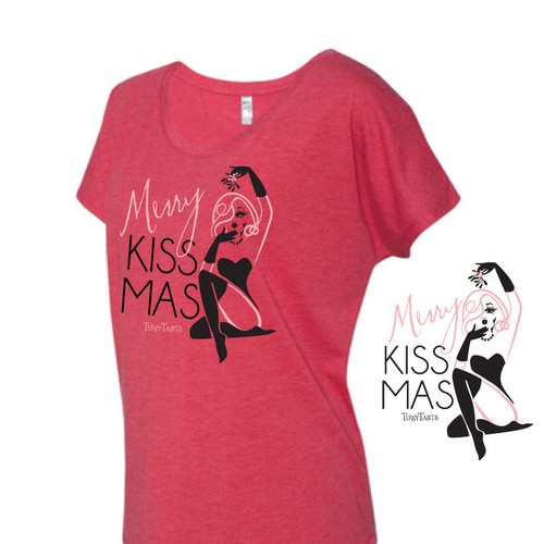 Beautiful t-shirt with the title 'merry kissmas tshirt'