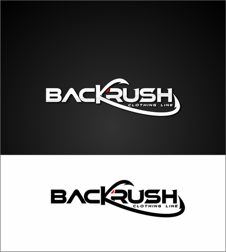 Fishing hook logo with the title 'backrush'