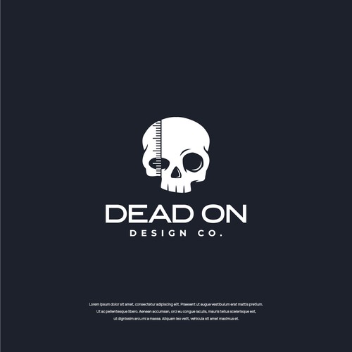 Skeleton logo with the title 'DEAD ON design co.'