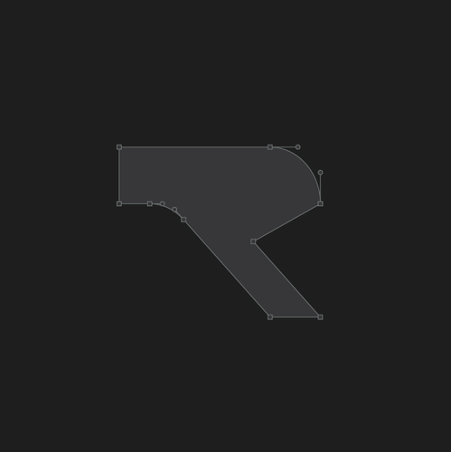 R logo with the title 'Brandmark-NR0477'