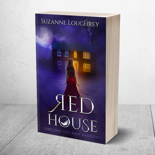 Paranormal book cover with the title 'Red House | Paranormal romance book cover'