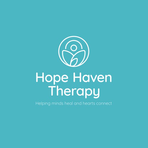 Calm logo with the title 'Hope Haven Therapy Logo Design'