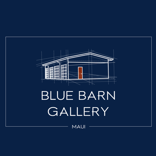 Design with the title 'Blue Barn Gallery'