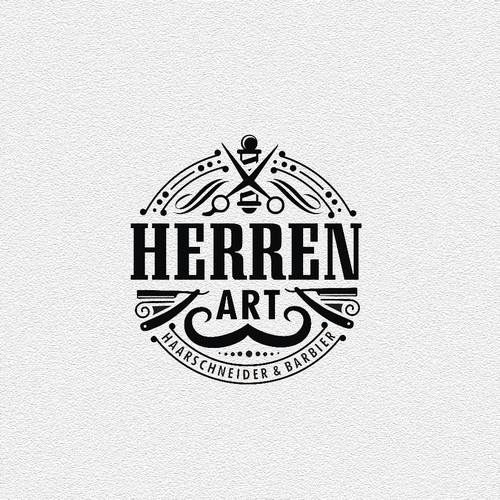 Salon brand with the title 'bold concept for harren art'