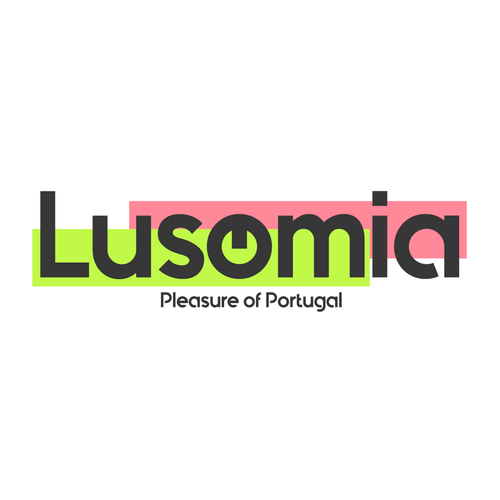 Electronic music logo with the title 'Logotipo Lusomia'