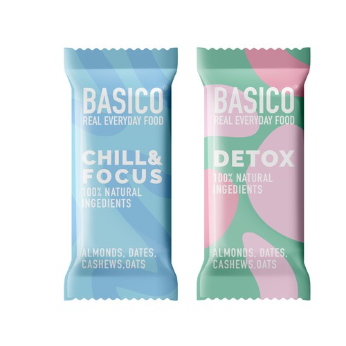 Protein bar packaging with the title 'Packaging Design '