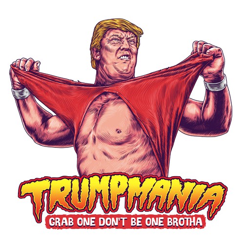 T-shirt with the title 'TRUMPMANIA'