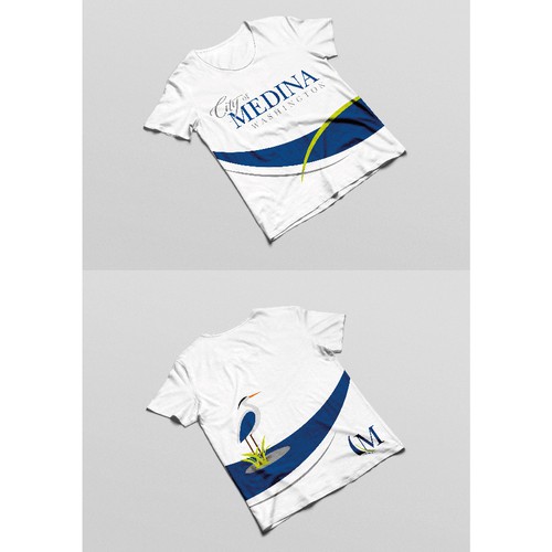 Curvy design with the title 'T-Shirt Design for Medina'