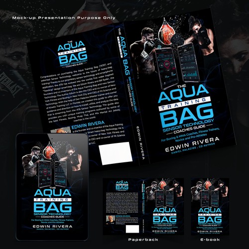 Black book cover with the title 'The Aqua Training Bag Sensor Technology Coaches Guide'