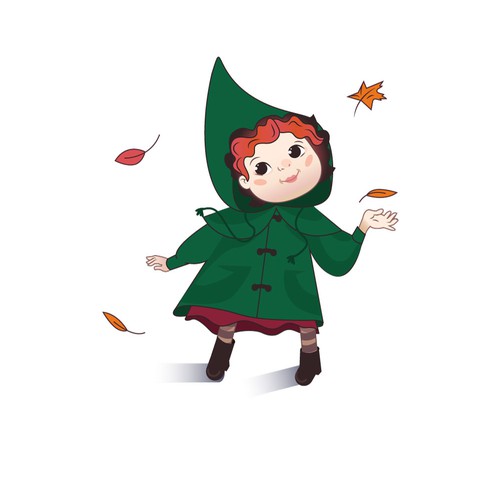 Fall design with the title 'character design and illustration'