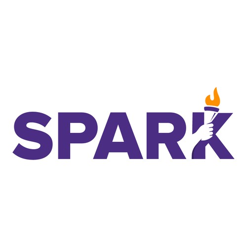 Education logo with the title 'Spark Logo Design'