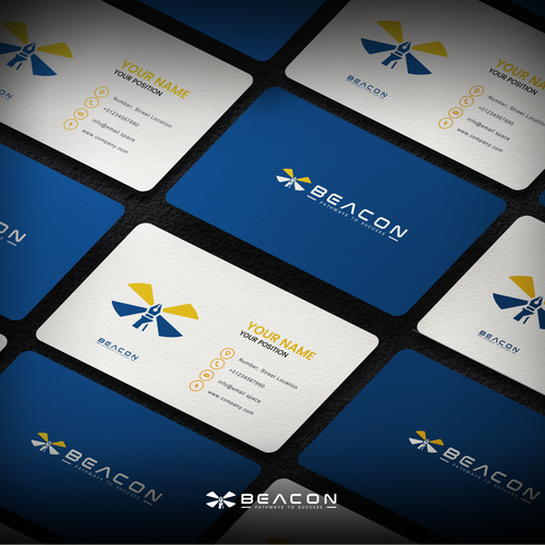 Beacon design with the title 'logo beacon platform'