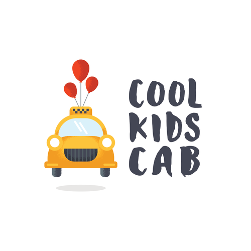 Taxi design with the title 'Logo for a kids taxi company'