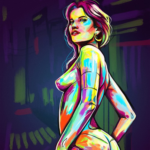 Sensual design with the title 'erotic art contemporary'