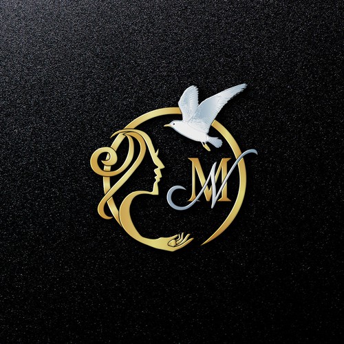 Massage logo with the title 'Concept de conception de logo de service personnel'