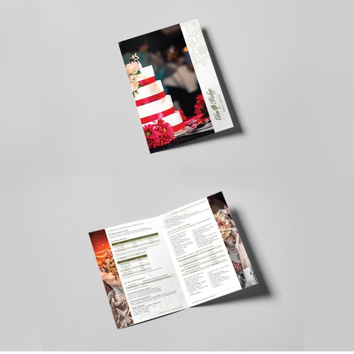 Page layout design with the title 'Booklet for Wedding Facility'