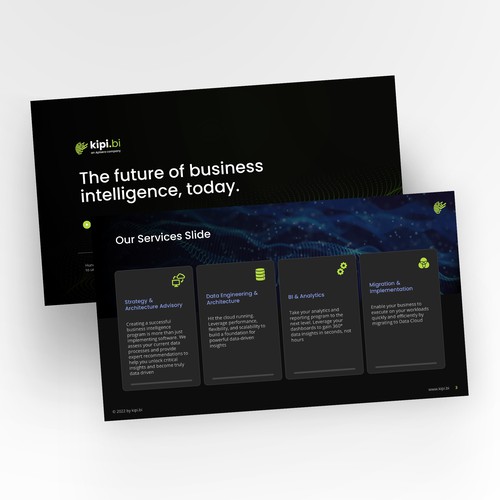 Report design with the title 'Modern Slide Deck '