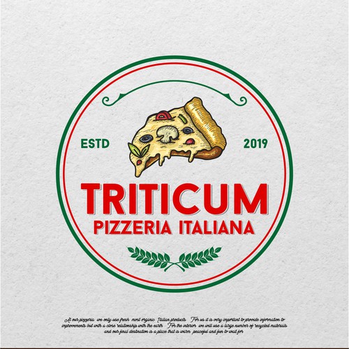 Pizza logo with the title 'awesome character logo'