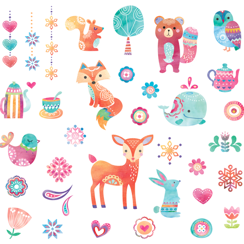 Pattern illustration with the title 'nordic design'