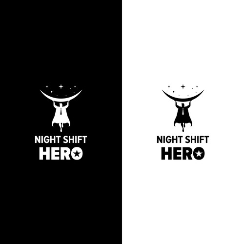 Super dad logo with the title 'Night Shift Hero'