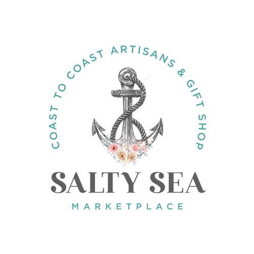 Gift shop logo with the title 'Salty Sea Marketplace'