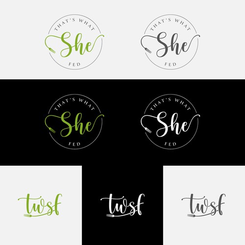 Tasty logo with the title 'Feminine Logo Chef'