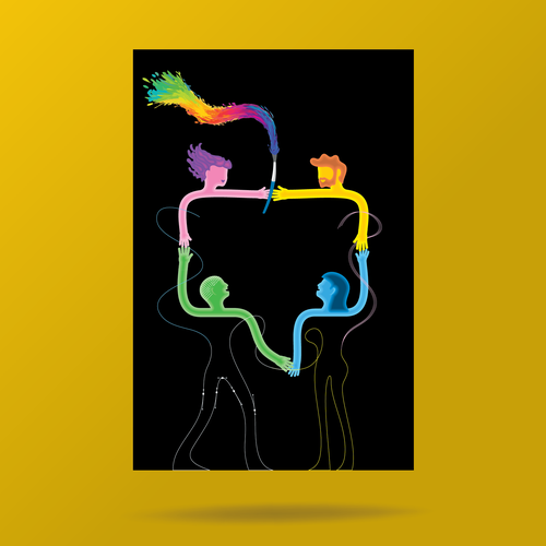 Rainbow design with the title 'Illustration for Design Community Finalists'
