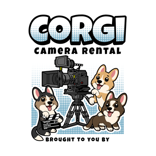 Corgi design with the title 'Corgi Camera Rental '