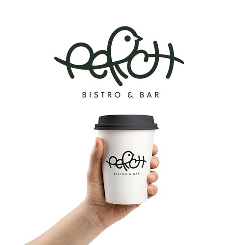 Bistro logo with the title 'Perch logo concept'