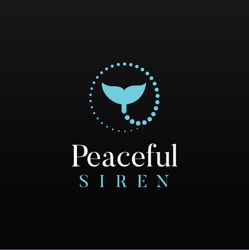 Siren logo with the title 'Peaceful whale'