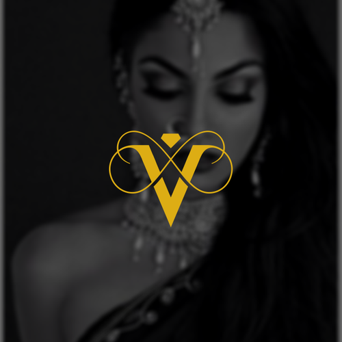 Glamorous logo with the title '"V"'