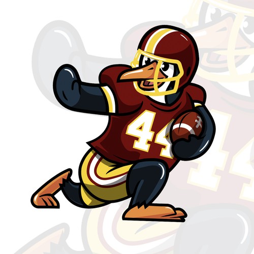 Mascot artwork with the title 'Penguin mascot design'