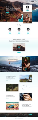 Homepage design with the title 'Native Website'
