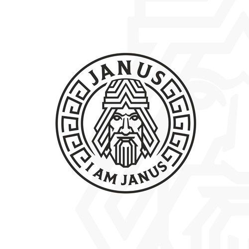 Electronic music logo with the title 'Logo Design - I Am Janus - Electronic Dance Music'