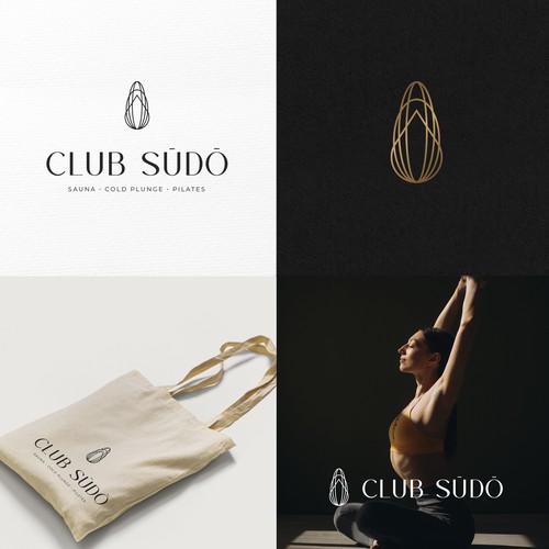 Yoga studio design with the title 'Movement'