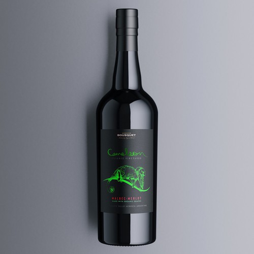 Wine packaging with the title 'Wine Label Design'