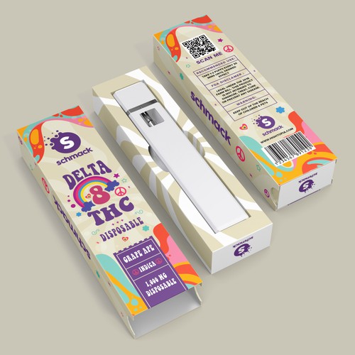 Hemp packaging with the title 'Delta 8 THC Disposable'
