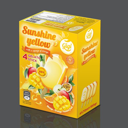 Ice cream packaging with the title 'Box for ice cream brand'