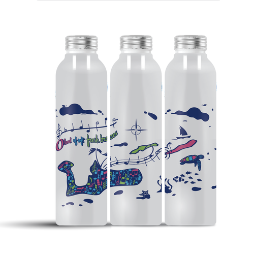 Water bottle design with the title 'Water Bottle design'