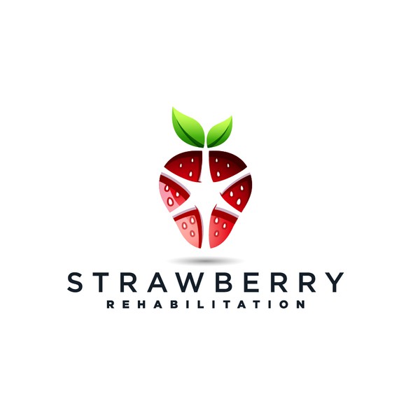 Strawberry logo with the title 'Logo for Neuro Rehabilitation Center'