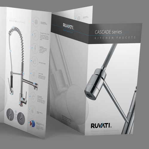 Bathroom design with the title 'Product brochure'