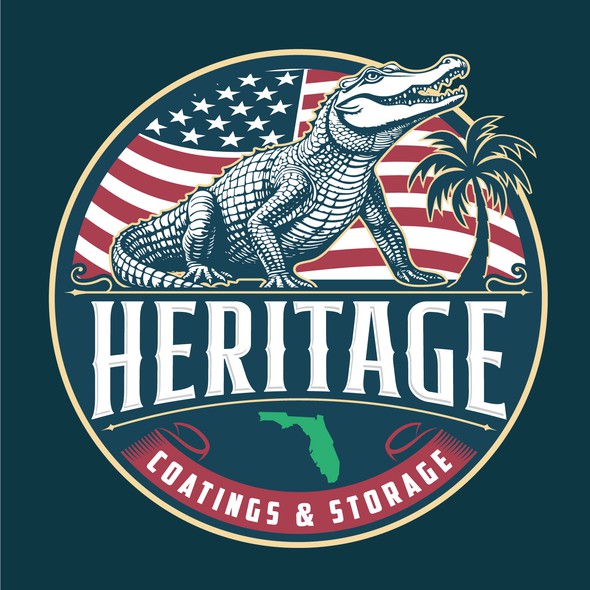 Alligator logo with the title 'Logo for a lifestyle garage makeover company in Southwest Florida!'