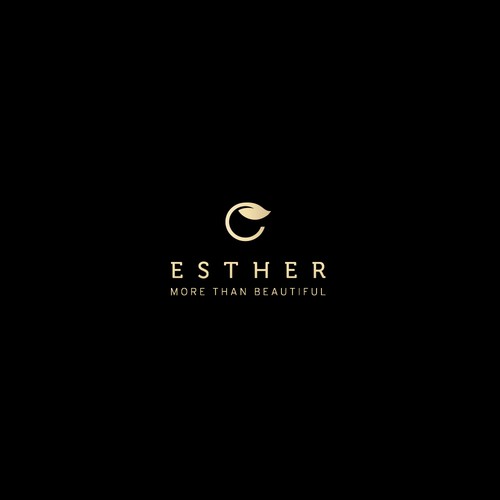 Sketch logo with the title 'Minimal logo for Esther skin care company'