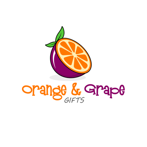Grape logo with the title 'Logo for Orange & Grape Gifts'