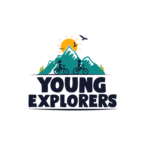 Kid's clothing logo with the title 'young explorers'