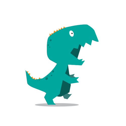 T-rex design with the title 'T-Rex cute Mascot'