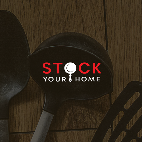 Kitchenware logo with the title 'Simple logo concept for 'Stock your home''