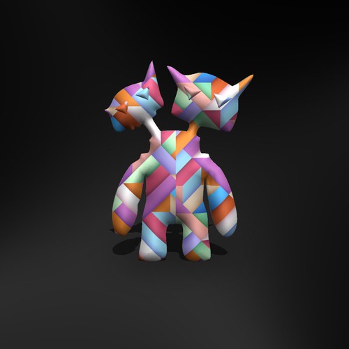 Vibrant artwork with the title 'antonym fun art design'